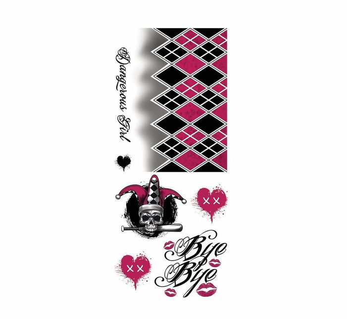 Nep Tattoos Harley Quin van Fiestas Guirca koop je bij Partywinkel