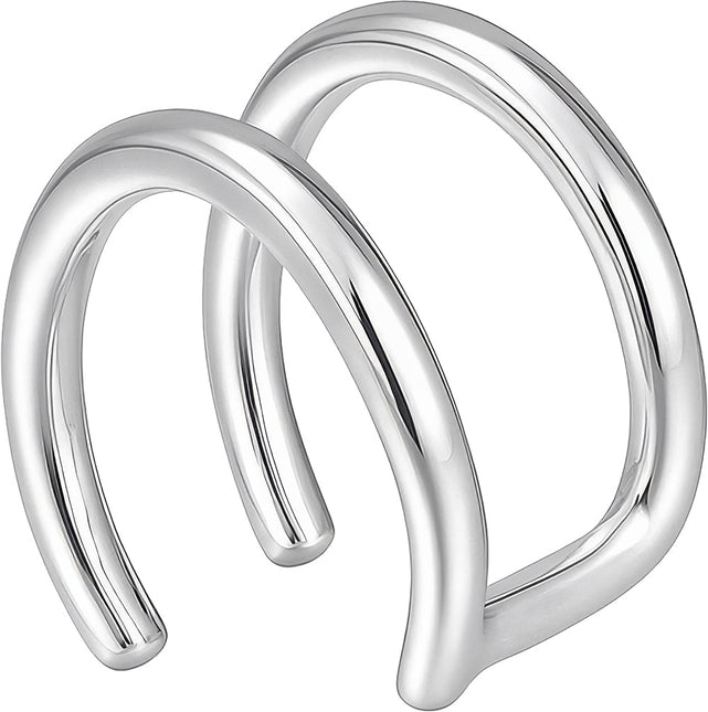 Neppe dubbele lip piercing Zilver van Fiestas Guirca koop je bij Partywinkel