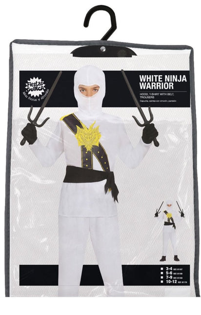 Ninja Kostuum Wit Jongen van Fiestas Guirca koop je bij Partywinkel
