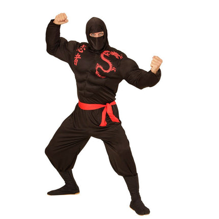 Ninja Pak Zwart Rood Heren van Widmann koop je bij Partywinkel
