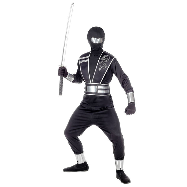 Ninja Pak Zwart Zilver Jongen van Widmann koop je bij Partywinkel