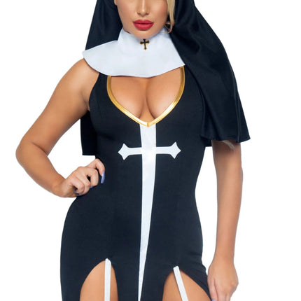 Non Kostuum Zwart Wit Dames Leg Avenue van Leg Avenue koop je bij Partywinkel