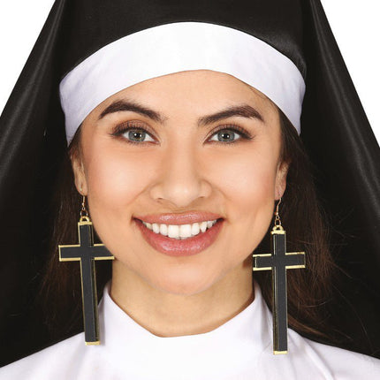 Non Oorbellen Kruis 9cm van Fiestas Guirca koop je bij Partywinkel