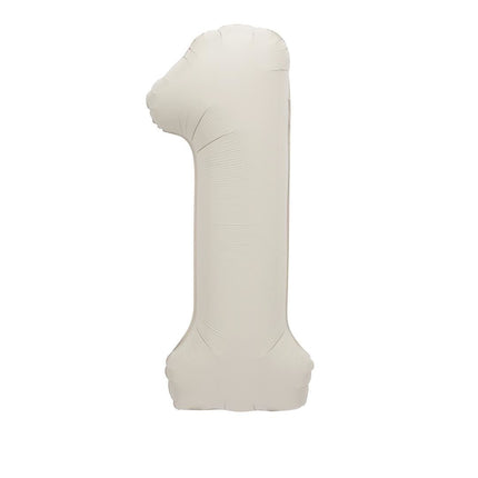 Nude Cijfer Ballon 1 Jaar Mat 86cm van Unique koop je bij Partywinkel