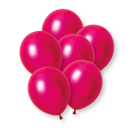 Fuchsia-perleballoner, 30 cm, 50 stk.