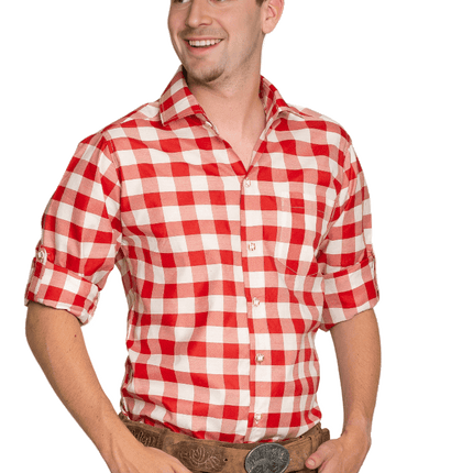 Oktoberfest Blouse Rood Wit van Tannhauser koop je bij Partywinkel