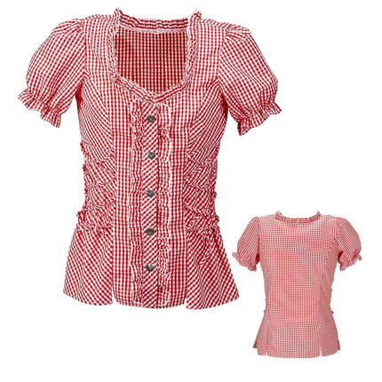 Oktoberfest Blouse Rood Wit Dames van Widmann koop je bij Partywinkel