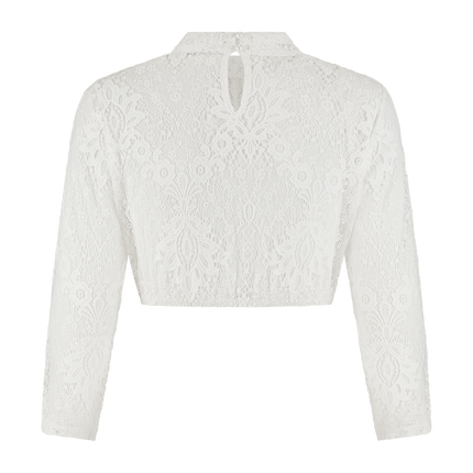 Oktoberfest Blouse Wit Dames Kant van Haus Huberts koop je bij Partywinkel