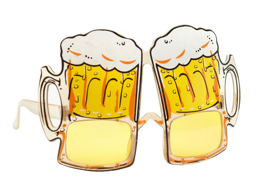 Oktoberfest Bril Bierpul Geel van Partychimp koop je bij Partywinkel