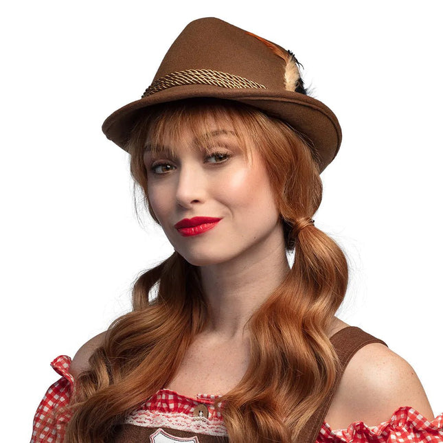 Oktoberfest Hoed Tiroler Bruin van Boland koop je bij Partywinkel