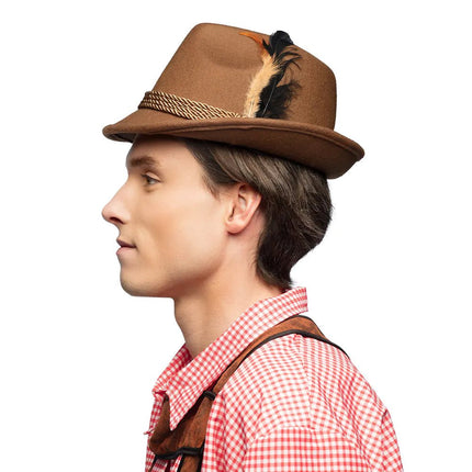 Oktoberfest Hoed Tiroler Bruin van Boland koop je bij Partywinkel