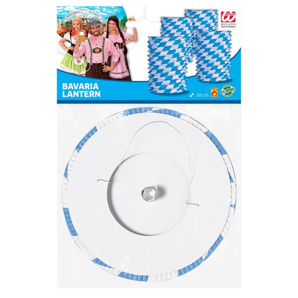 Oktoberfest Lampion Blauw Wit van Widmann koop je bij Partywinkel