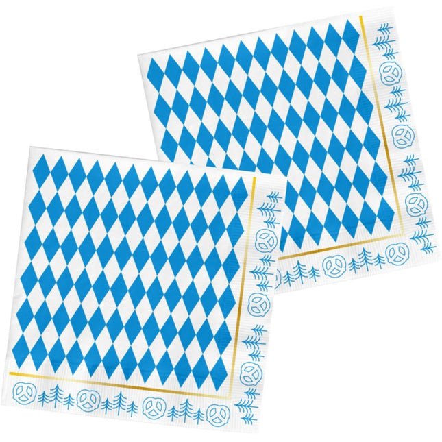 Oktoberfest Servetten Pretzel 33cm 20st van Folat koop je bij Partywinkel