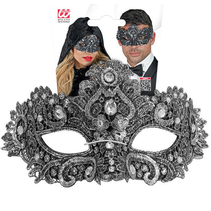 Oogmasker Theater Zilver van Widmann koop je bij Partywinkel
