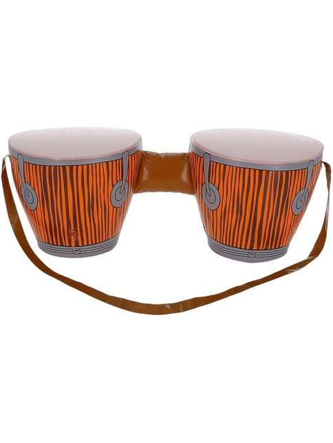 Opblaasbare Hippie Bongo Drums met Schouderband van Smiffys koop je bij Partywinkel