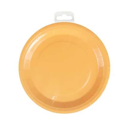 Oranje Borden Pastel 23cm 8st van Paper Dreams koop je bij Partywinkel