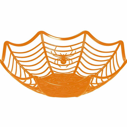 Oranje Halloween Schaal Spin 28cm van Fiestas Guirca koop je bij Partywinkel