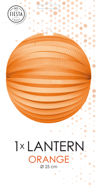 Oranje Lampion 25cm van WeFiesta koop je bij Partywinkel