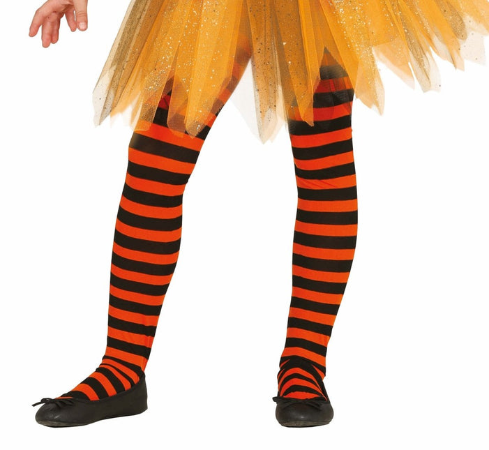 Oranje Legging Gestreept Kind van Fiestas Guirca koop je bij Partywinkel