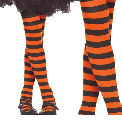 Oranje Legging Gestreept Kind van Fiestas Guirca koop je bij Partywinkel