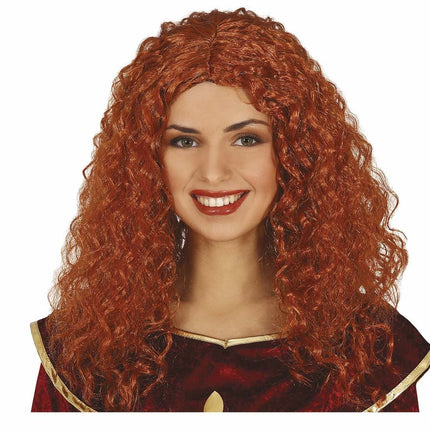 Oranje Pruik Krullen van Fiestas Guirca koop je bij Partywinkel