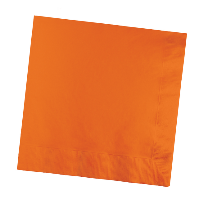 Oranje Servetten 3 - Laags 41cm 25st van Creative Converting koop je bij Partywinkel