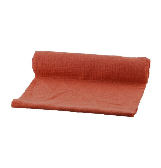 Oranje Tafelloper Katoen Donker 3m van CHAKS koop je bij Partywinkel