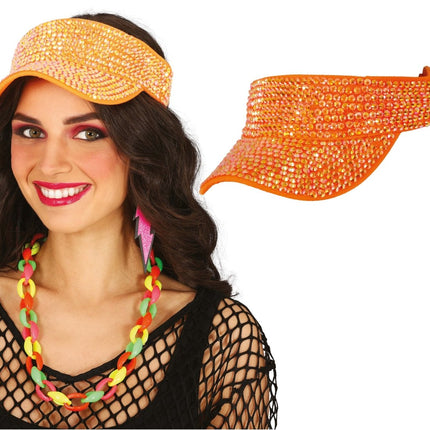 Oranje Zonneklep Steentjes van Fiestas Guirca koop je bij Partywinkel