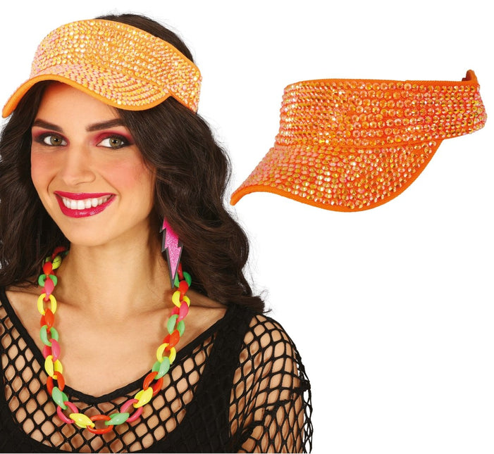 Oranje Zonneklep Steentjes van Fiestas Guirca koop je bij Partywinkel