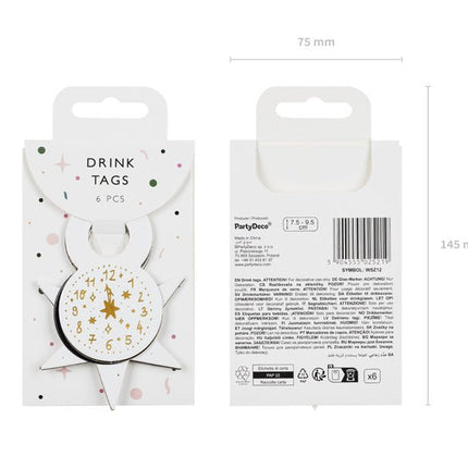 Oud En Nieuw Drinklabels 6st van Partydeco koop je bij Partywinkel