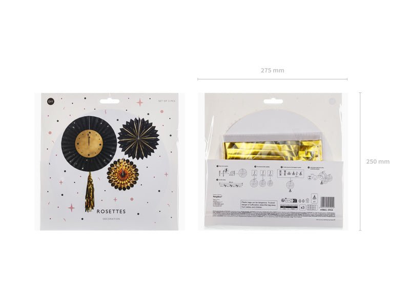 Oud En Nieuw Hangdecoratie Klok 3st van Partydeco koop je bij Partywinkel