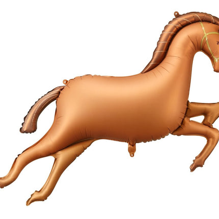 Paard Helium Ballon Bruin Leeg 1,25m van Partydeco koop je bij Partywinkel