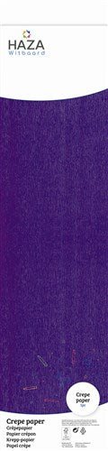 Paars Crepe Papier 2,5m van Haza Witbaard koop je bij Partywinkel