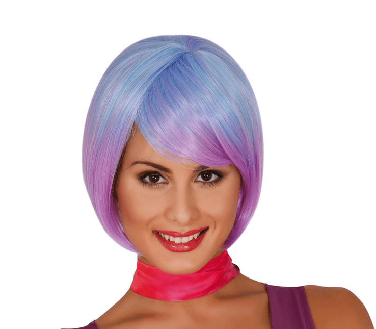 Paarse Pruik Kort Haar van Fiestas Guirca koop je bij Partywinkel