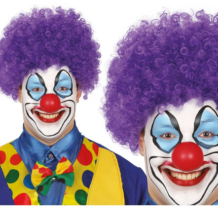 Paarse Pruik Krullen van Fiestas Guirca koop je bij Partywinkel