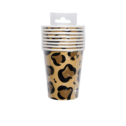 Panter Bekers 9cm 8st van Paper Dreams koop je bij Partywinkel