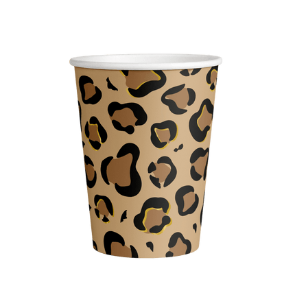 Panter Bekers 9cm 8st van Paper Dreams koop je bij Partywinkel