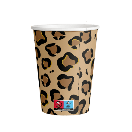 Panter Bekers 9cm 8st van Paper Dreams koop je bij Partywinkel