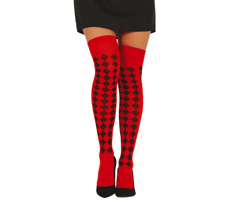 Panty Vierkant Rood Zwart van Fiestas Guirca koop je bij Partywinkel