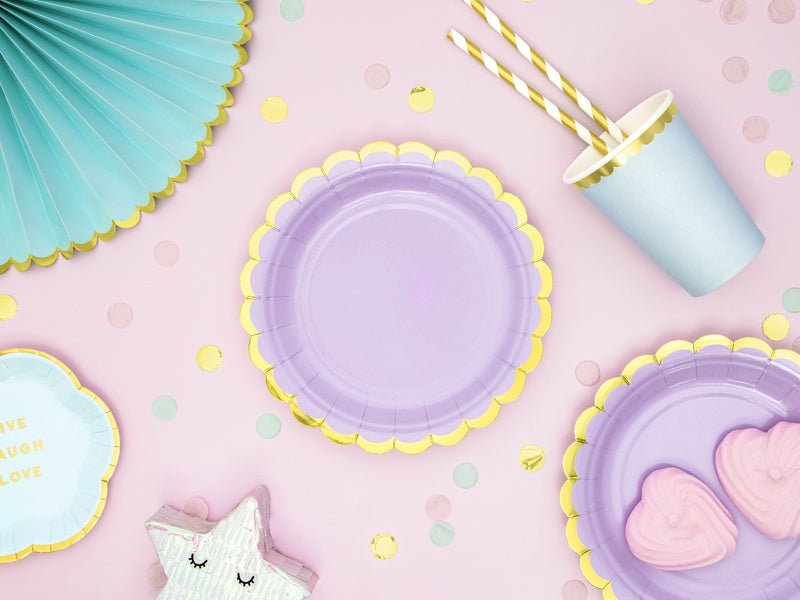 Papieren Rietjes Goud Wit Metallic 19,5cm 10st van Partydeco koop je bij Partywinkel