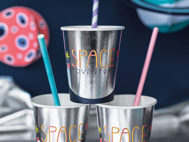 Papieren Rietjes Lichtroze 19,5cm 10st van Partydeco koop je bij Partywinkel