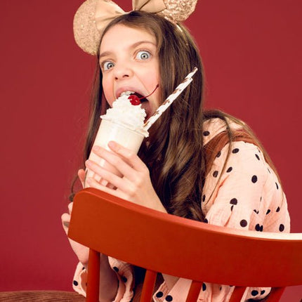 Papieren Rietjes Rose Goud Gestreept 19,5cm 10st van Partydeco koop je bij Partywinkel