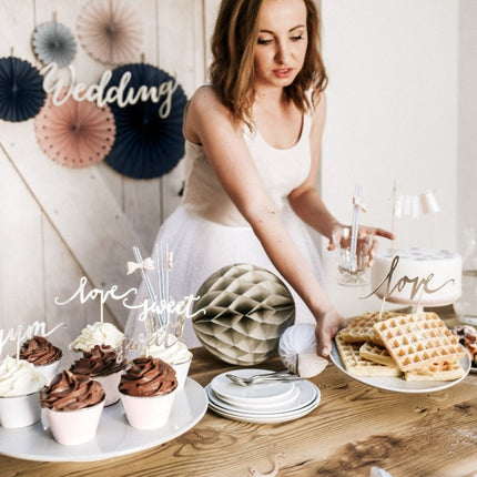 Papieren Waaiers Gekleurde Set 14 - 38cm 3 delig van Partydeco koop je bij Partywinkel