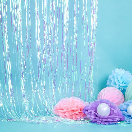 Parelmoer Deurgordijn 2,5m van Partydeco koop je bij Partywinkel