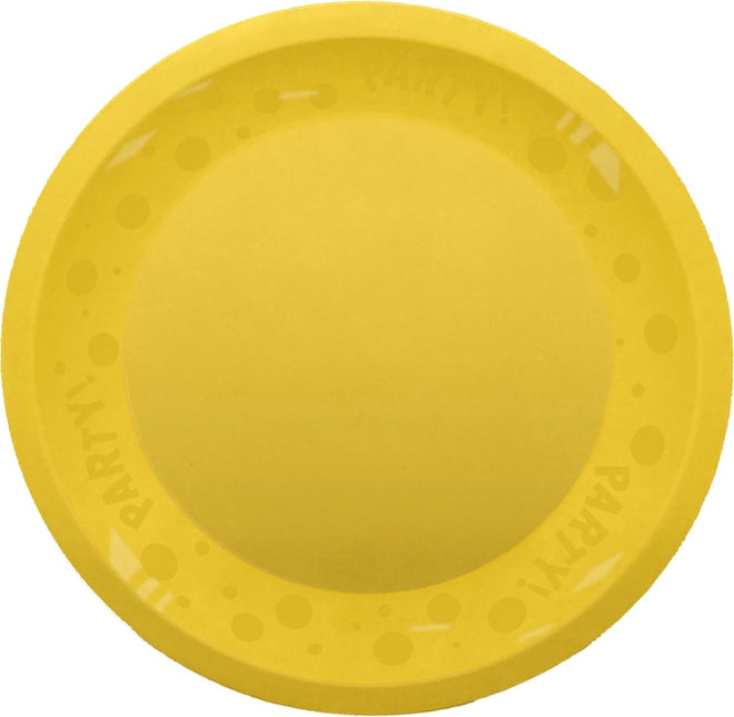 Party Bord Geel Pastel 21cm van Procos koop je bij Partywinkel