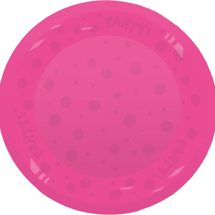 Party Bord Neon Roze 21cm van Procos koop je bij Partywinkel