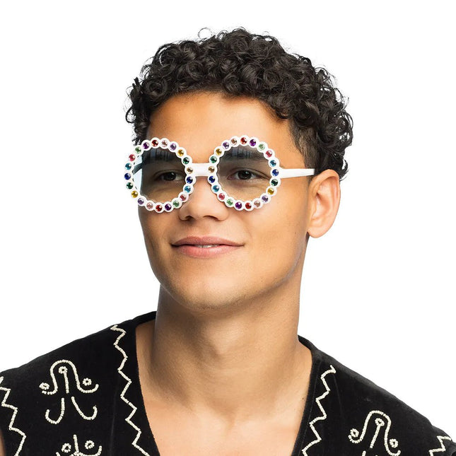 Party Bril Regenboog Glitters Rond van Boland koop je bij Partywinkel