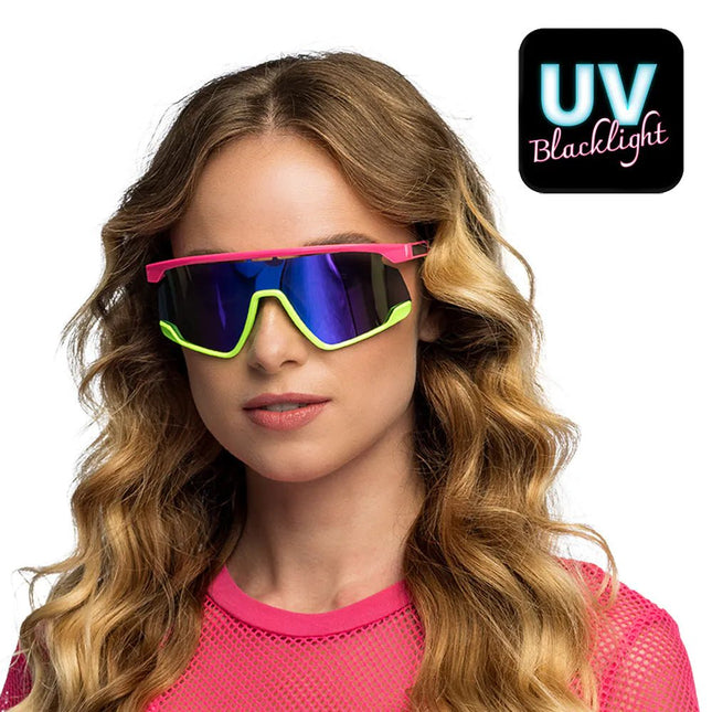 Party Bril Roze Geel Uv Blacklight van Boland koop je bij Partywinkel