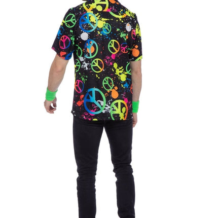 Hippie 60S Blouse Heren Neon van Wilbers & Wilbers koop je bij Partywinkel