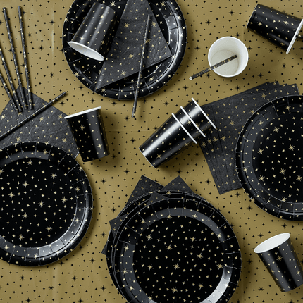 Party Tafelset Zwart Goud 41 delig van Paper Dreams koop je bij Partywinkel